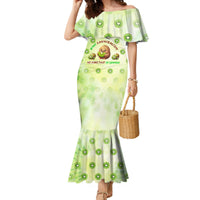 Kiwi Cannibalism Family Matching Mermaid Dress and Hawaiian Shirt New Zealand Kiwi Cute Bird Funny DT02 Mom's Dress Green - Polynesian Pride