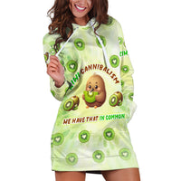 Kiwi Cannibalism Hoodie Dress New Zealand Kiwi Cute Bird Funny DT02 Green - Polynesian Pride
