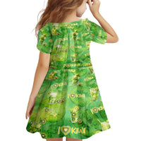 I Love Kiwi Family Matching Long Sleeve Bodycon Dress and Hawaiian Shirt New Zealand Kiwi Fruit Summer Cocktail
