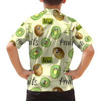 Kiwi Cute Humorous Family Matching Summer Maxi Dress and Hawaiian Shirt New Zealand Fruit DT02 - Polynesian Pride