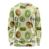 Kiwi Cute Humorous Long Sleeve Shirt New Zealand Fruit DT02 Unisex Yellow - Polynesian Pride