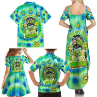 Just a Girl Who Loves Kiwis Family Matching Summer Maxi Dress and Hawaiian Shirt New Zealand Tie Dye DT02 - Polynesian Pride