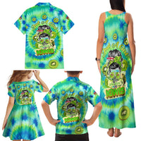Just a Girl Who Loves Kiwis Family Matching Tank Maxi Dress and Hawaiian Shirt New Zealand Tie Dye DT02 - Polynesian Pride