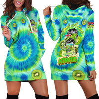 Just a Girl Who Loves Kiwis Hoodie Dress New Zealand Tie Dye