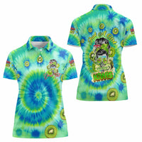 Just a Girl Who Loves Kiwis Women Polo Shirt New Zealand Tie Dye DT02 - Polynesian Pride