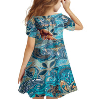 Hand In Hand Father's Day Polynesian Family Matching Off The Shoulder Long Sleeve Dress and Hawaiian Shirt Tribal Flower Pattern DT02 - Polynesian Pride