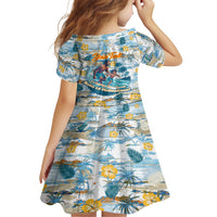 Hawaii Father's Day It's Surfing Time Family Matching Tank Maxi Dress and Hawaiian Shirt Aloha Lā Makuakane