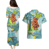 Palau Father's Day Polynesia Couples Matching Puletasi and Hawaiian Shirt Dad and Son DT02 - Polynesian Pride