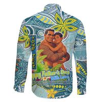 Palau Father's Day Polynesia Family Matching Short Sleeve Bodycon Dress and Hawaiian Shirt Dad and Son