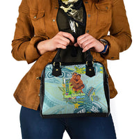 Palau Father's Day Polynesia Shoulder Handbag Dad and Son