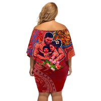 Happy Father's Day French Polynesia Family Matching Off Shoulder Short Dress and Hawaiian Shirt Family Turtle Hibiscus DT02 - Polynesian Pride