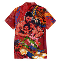 Happy Father's Day French Polynesia Family Matching Tank Maxi Dress and Hawaiian Shirt Family Turtle Hibiscus