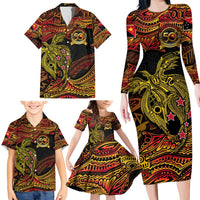 Papua New Guinea 50th Independence Day Family Matching Long Sleeve Bodycon Dress and Hawaiian Shirt Culture Spirit and Sovereignty DT02 - Polynesian Pride