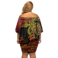 Papua New Guinea 50th Independence Day Family Matching Off Shoulder Short Dress and Hawaiian Shirt Culture Spirit and Sovereignty DT02 - Polynesian Pride