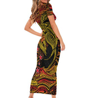 Papua New Guinea 50th Independence Day Family Matching Short Sleeve Bodycon Dress and Hawaiian Shirt Culture Spirit and Sovereignty DT02 - Polynesian Pride