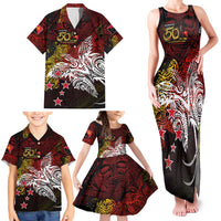 PNG 1975 - 2025 Family Matching Tank Maxi Dress and Hawaiian Shirt Papua New Guinea 50th Independence Anniversary DT02 - Polynesian Pride