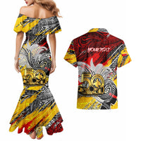 Papua New Guinea 50th Independence Day Couples Matching Mermaid Dress and Hawaiian Shirt Celebrate Our History, Inspire Our Future DT02 - Polynesian Pride