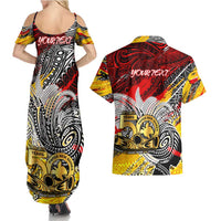 Papua New Guinea 50th Independence Day Couples Matching Summer Maxi Dress and Hawaiian Shirt Celebrate Our History, Inspire Our Future DT02 - Polynesian Pride