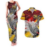Papua New Guinea 50th Independence Day Couples Matching Tank Maxi Dress and Hawaiian Shirt Celebrate Our History, Inspire Our Future DT02 Art - Polynesian Pride
