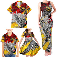 Papua New Guinea 50th Independence Day Family Matching Tank Maxi Dress and Hawaiian Shirt Celebrate Our History, Inspire Our Future DT02 - Polynesian Pride