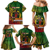 Vanuatu 45th Independence Anniversary Family Matching Mermaid Dress and Hawaiian Shirt Embracing Our Traditions Shaping Our Future DT02 - Polynesian Pride