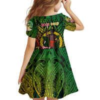 Vanuatu 45th Independence Anniversary Family Matching Off The Shoulder Long Sleeve Dress and Hawaiian Shirt Embracing Our Traditions Shaping Our Future DT02 - Polynesian Pride