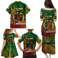 Vanuatu 45th Independence Anniversary Family Matching Puletasi and Hawaiian Shirt Embracing Our Traditions Shaping Our Future