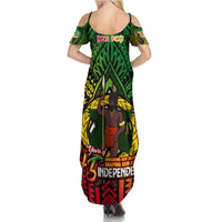 Vanuatu 45th Independence Anniversary Family Matching Summer Maxi Dress and Hawaiian Shirt Embracing Our Traditions Shaping Our Future DT02 - Polynesian Pride