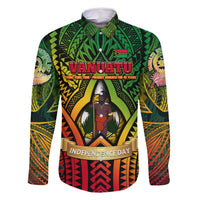 Vanuatu 45th Independence Anniversary Family Matching Tank Maxi Dress and Hawaiian Shirt Embracing Our Traditions Shaping Our Future DT02 Dad's Shirt - Long Sleeve Art - Polynesian Pride