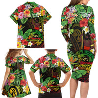 45th Anniversary of Freedom Vanuatu Family Matching Long Sleeve Bodycon Dress and Hawaiian Shirt Island Pride Cultural Power Pacific Unity DT02 - Polynesian Pride