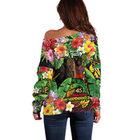 45th Anniversary of Freedom Vanuatu Off Shoulder Sweater Island Pride Cultural Power Pacific Unity DT02 - Polynesian Pride