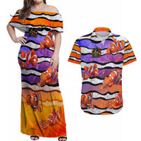 The Ocean Best Dad Couples Matching Off Shoulder Maxi Dress and Hawaiian Shirt Like Marlin Happy Fathers Day To a True Hero DT02 Art - Polynesian Pride