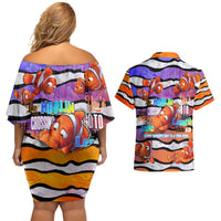 The Ocean Best Dad Couples Matching Off Shoulder Short Dress and Hawaiian Shirt Like Marlin Happy Fathers Day To a True Hero DT02 - Polynesian Pride