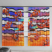 The Ocean Best Dad Window Curtain Like Marlin Happy Fathers Day To a True Hero - Polynesian Pride