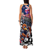 Personalized Kiwi New Zealand Rugby Family Matching Tank Maxi Dress and Hawaiian Shirt Kiwis Mascot Tropical Pattern DT02 - Polynesian Pride