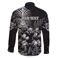 Personalized All Black Brothers Rugby Family Matching Mermaid Dress and Hawaiian Shirt New Zealand Maori Haka DT02 - Polynesian Pride