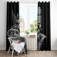 All Black Brothers Rugby Window Curtain New Zealand Maori Haka