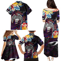 Personalized Amelika Samoa Sharks Polynesia Family Matching Puletasi and Hawaiian Shirt American Samoa DT02 - Polynesian Pride