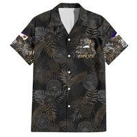 Personalized Shaka Girls America Samoa Family Matching Summer Maxi Dress and Hawaiian Shirt Tropical Flowers Vintage DT02 Dad's Shirt - Short Sleeve Black - Polynesian Pride