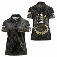 Personalized Shaka Girls America Samoa Women Polo Shirt Tropical Flowers Vintage