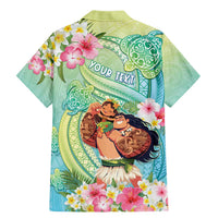 Personalised Hawaii Father's Day Family Matching Mermaid Dress and Hawaiian Shirt Happy Father And Child DT04 - Polynesian Pride
