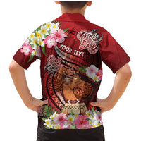 Personalised New Zealand Father's Day Family Matching Mermaid Dress and Hawaiian Shirt Happy Father And Child DT04 - Polynesian Pride