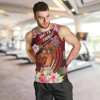 Personalised New Zealand Father's Day Men Tank Top Happy Father And Child