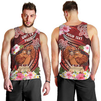 Personalised New Zealand Father's Day Men Tank Top Happy Father And Child