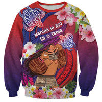 Personalised Samoa Father's Day Sweatshirt Happy Father And Child