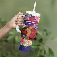 Personalised Samoa Father's Day Tumbler With Handle Happy Father And Child