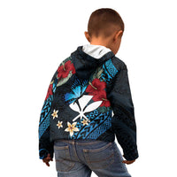 Hawaii Butterfly Kid Hoodie Kanaka Maoli Mix Hibiscus DT04 - Polynesian Pride