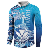 Hawaii Button Sweatshirt Turtle With Hammerhead Shark Oceanic