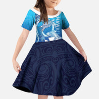Hawaii Family Matching Off Shoulder Maxi Dress and Hawaiian Shirt Turtle With Hammerhead Shark Oceanic