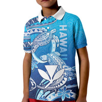 Hawaii Kid Polo Shirt Turtle With Hammerhead Shark Oceanic